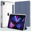Hot Sale Transparent Acrylic Silicone Leather Case With Pen Slot Tablet Case for Ipad Air 4/5 10.9/ Pro 11 Tablet Covers Cases
