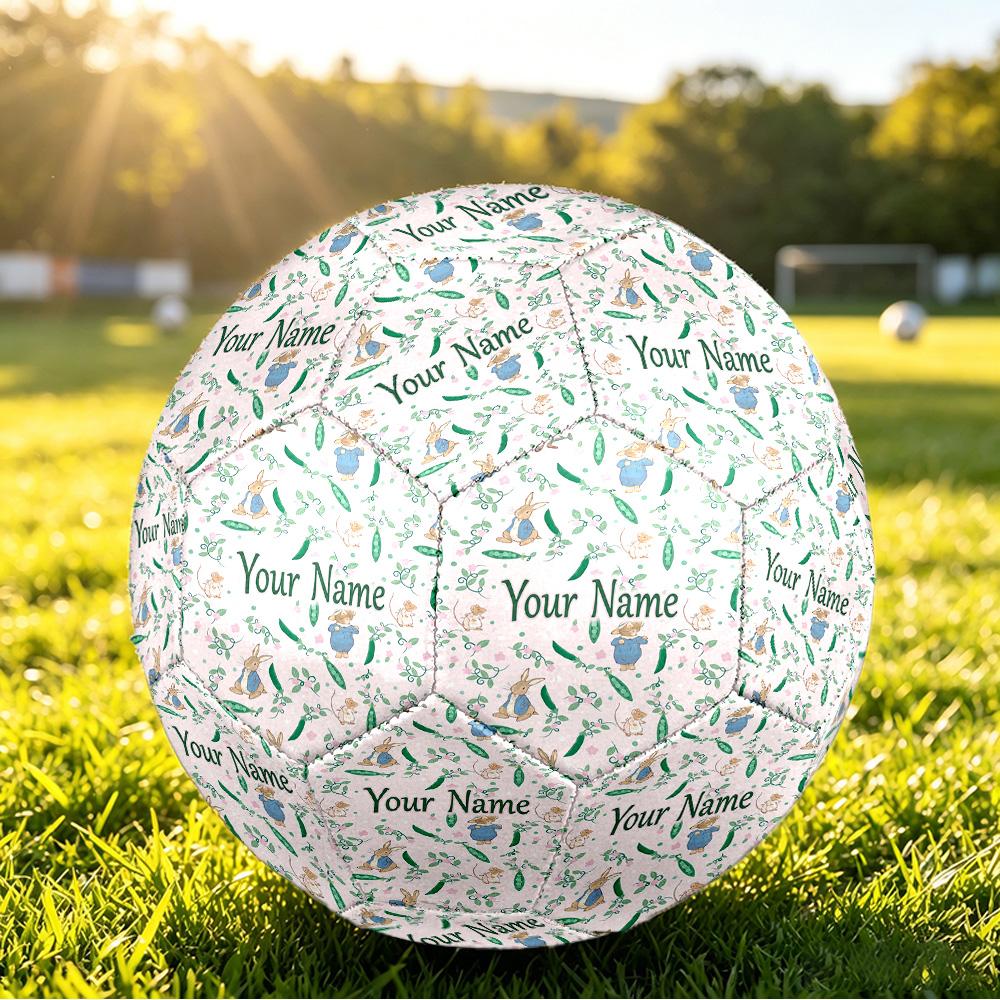 Custom Name Text Size 5 Football,Peter Rabbit Standard Training Soccer Ball