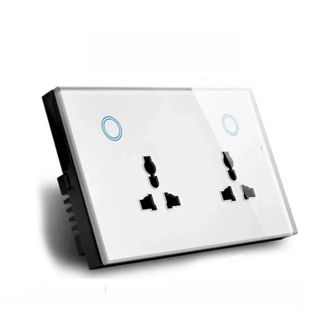 Smart Wall Socket Tempered Glass USB Type-c Fast 20W Smart Switch Socket Household Universal Power Socket