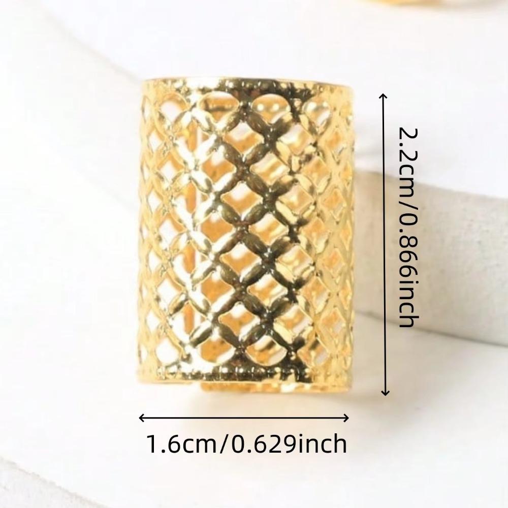 5pcs Dread Locks Dreadlocks Beads Metal Cuff Clips Hair Braid Tubes  Hair Jewelry