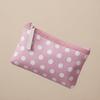 Korean Style Canvas Dot Makeup Bag Simple Portable Travel Storage Bag Skincare Storage Cosmetic Bag Cosmetics Organization