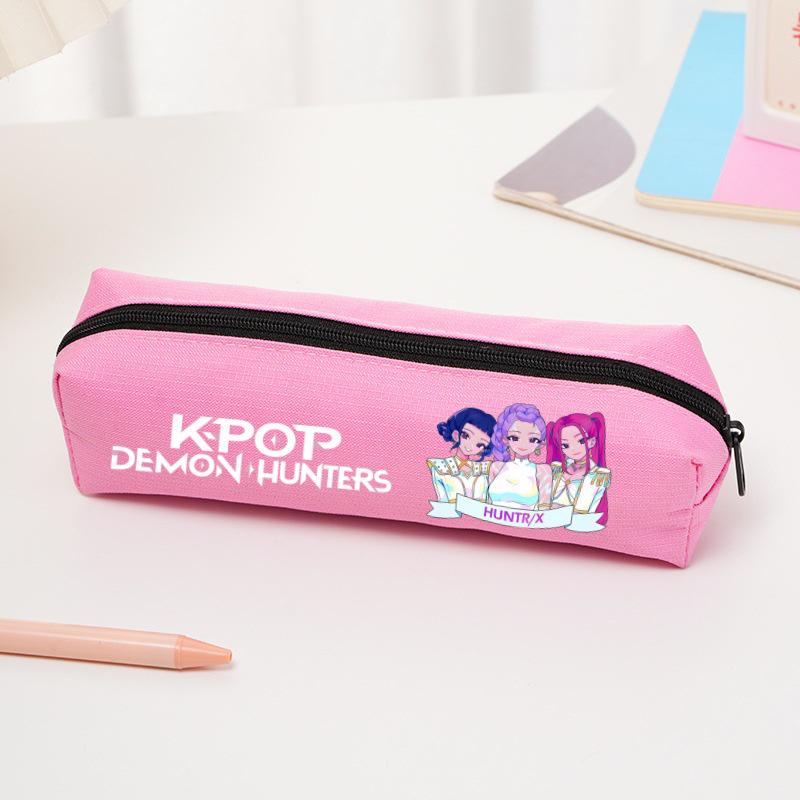 K-pop Demon Hunter Girl Group Cartoon Pencil Case - Oxford Cloth Stationery Bag for Primary Students