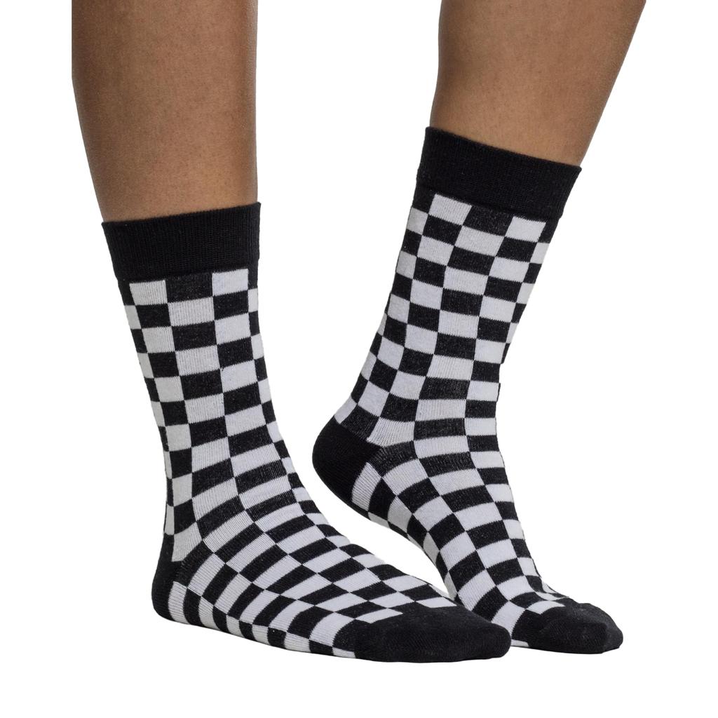 Urban Classics Mens Checkered Socks (Pack of 2)