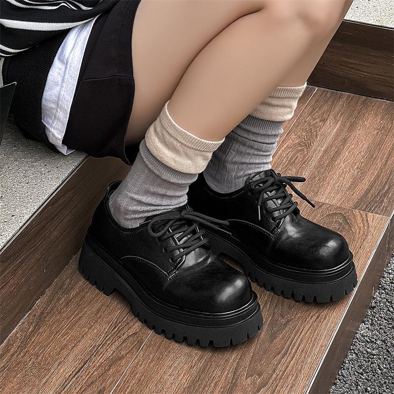 

Туфли дерби на платформе мужские высокие нишевые кожаные туфли с эффектом британского стиля туфли с большой головой 5822-J 40