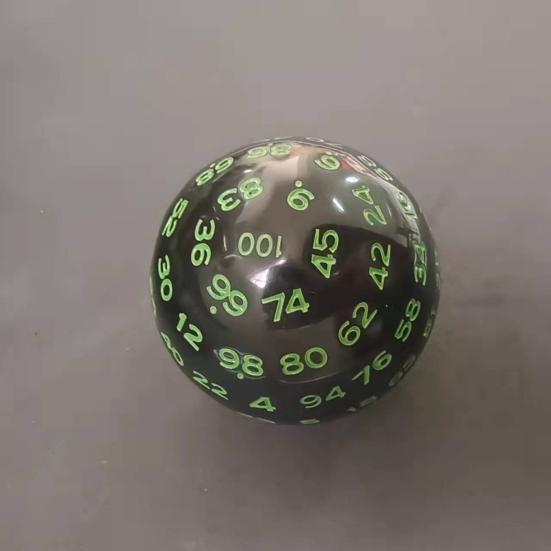 Number Dice Multi-sided Engraved Number Bright Color Easy To Read Acrylic 100 Sided Polyhedral Dice Table Games Board Game Props