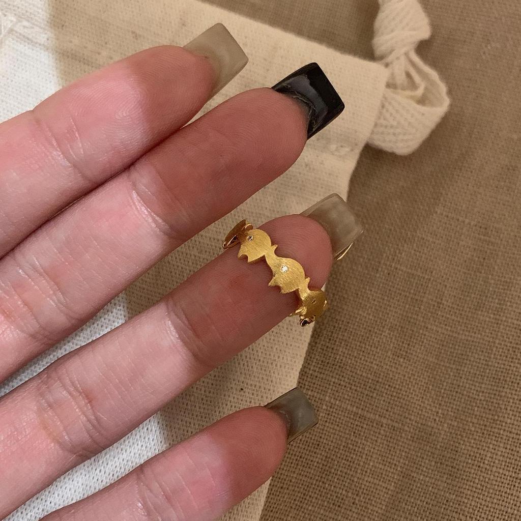 Chic Cartoon Elephant Gold Open Adjustable Women's Ring