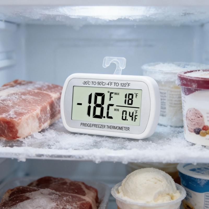 Wasserdichtes Kühlschrank-Temperaturgerät Mit Magnetischer Befestigung Hoher Niedriger Gradanzeiger Für Kühlbox Und Kühlschrank Großer Bildschirm