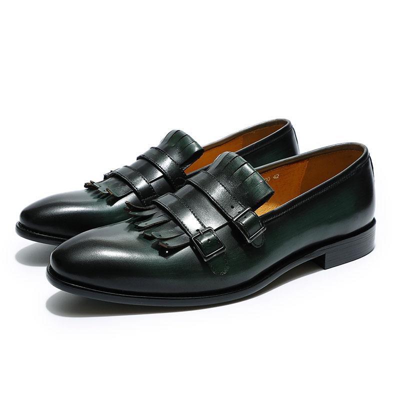 Large Size Men'S Business Fashion Casual Loafers Fringed Cowhide Leather Beanie Shoes Men'S Shoes Shoesmen