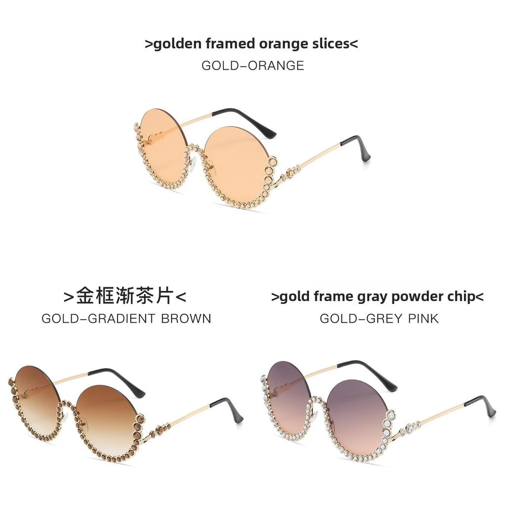 Round Frame Sunglasses With Gradient Pink Lenses For Fashion And Driving