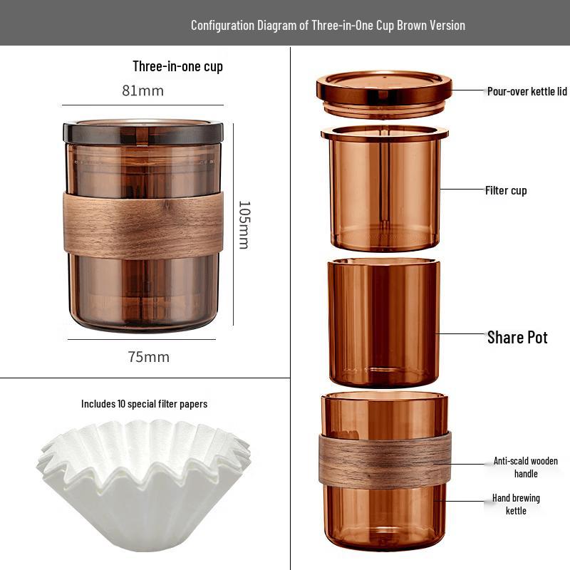 Jiaqi Portable Camping Pour-Over Coffee Set