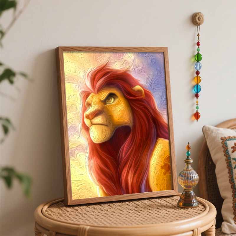 Disney Lion King Simba Paint By Number Kit Number Drawing Canvas DIY Picture Home Decor Painting Wall Art Oil Craft Decoration Gift
