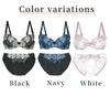 Chica Hurra Black Bra and Panty Size Floral Feminine Small Black Small Size Small Bust Small Opaque Panty Small Black Panties Women's Set, B65,
