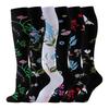 6 Pairs Sport Socks Soft Breathable Non-Slip Compression Socks Functional Support Calf Stockings Exercise Yoga Daily Wear