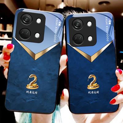 Węże Do For OnePlus Nord 3 5 6T 7 Pro 8 12 10T Reno8 Lite 5G 10R Nord N30 Twarda Obudowa ze Szkła Hartowanego Czarna