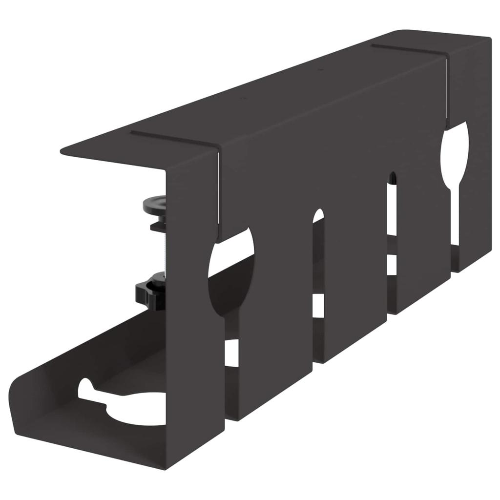 Under Desk Cable Management Tray 2 Pcs Black