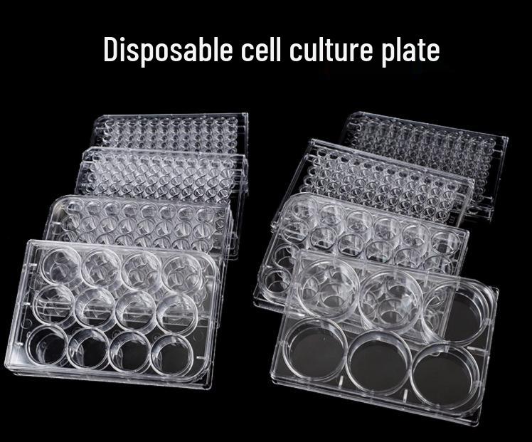 Individual Packaging Multi-Well Culture Plates: 6, 12, 24, 48, 96-Well Options for Bacteria & Cell Culture 96-well without lid (flat bottom), 1 pc