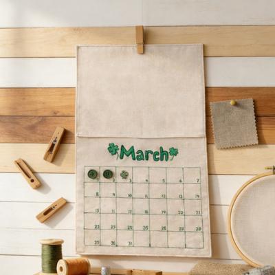 2026 DIY Button Calendar Beginner-Friendly Button Stitch Calendar Stitch Your Year One Button At A Time with Colorful Buttons Gift for Craft Lovers