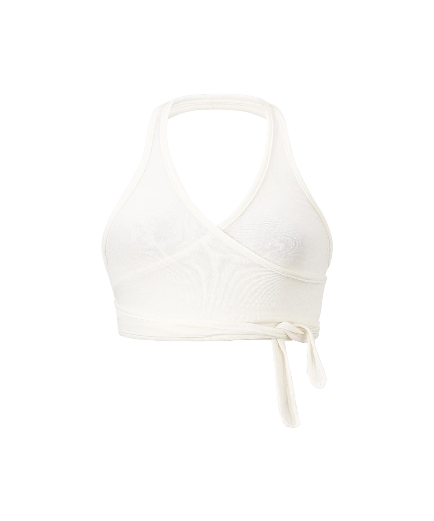 Cotton Rivers Club Halterneck Sleeveless Shirt (White) White/F