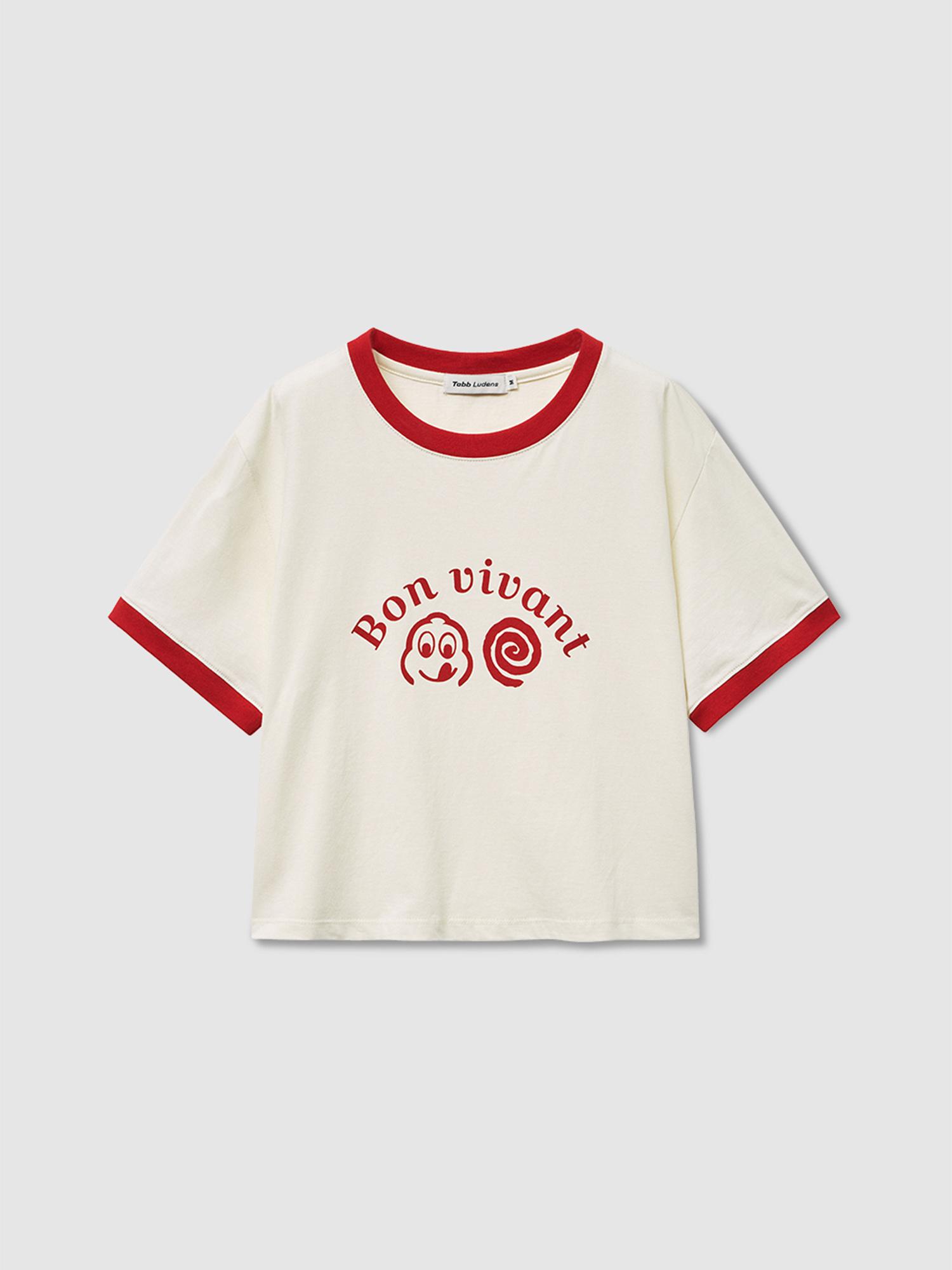 Tabrudens Wm_Bon Vivant Linger Tee_Кремовый / Красный S