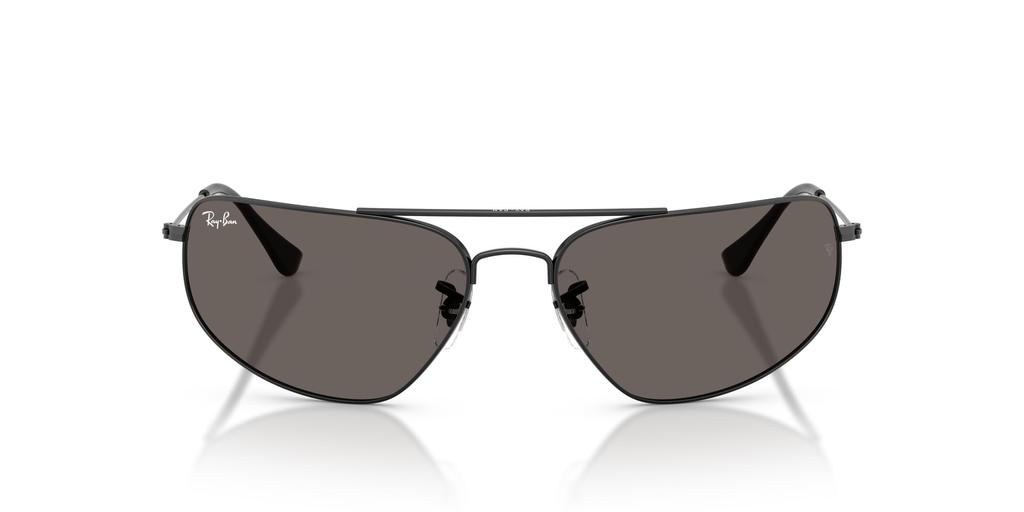dark lens width 0RB3780 Ray-Ban sunglasses, unisex, frame/black, lens/crystal grey, 63mm,