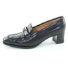 Tolle HERMES Slipper schwarzes Leder Damen 35.5 Gebraucht