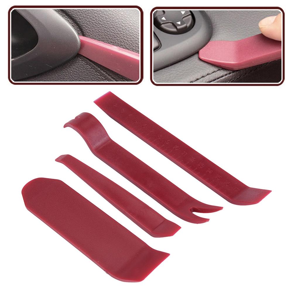 4Pcs Car Stereo Radio Pry Tools Kit Door Clip Panel Dashboard Hand Held Removal Install Tools