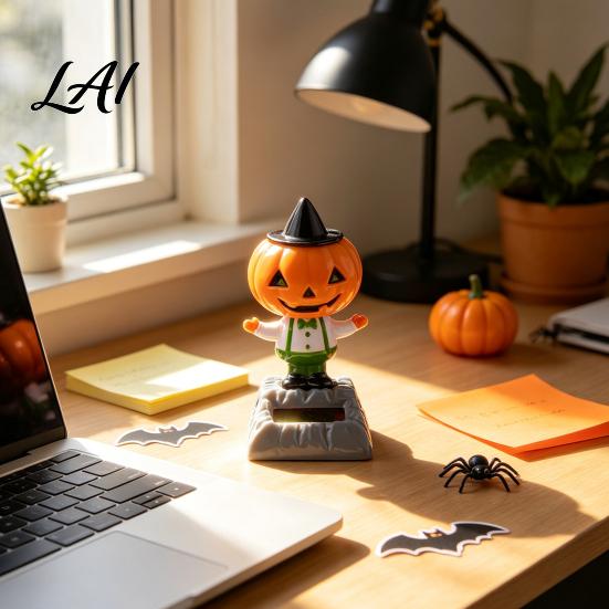 Kleines Geschenk für Autobesitzer Solare Halloween Armaturenbrettpuppe Tanzende Kürbisdekoration Gruseliger Geist Energiesparende Innenraumdekoration Figur