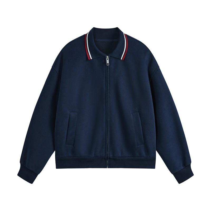 Unisex Oversized Cotton Hoodie Jacket Casual Zip-Up Outerwear Teens Adults