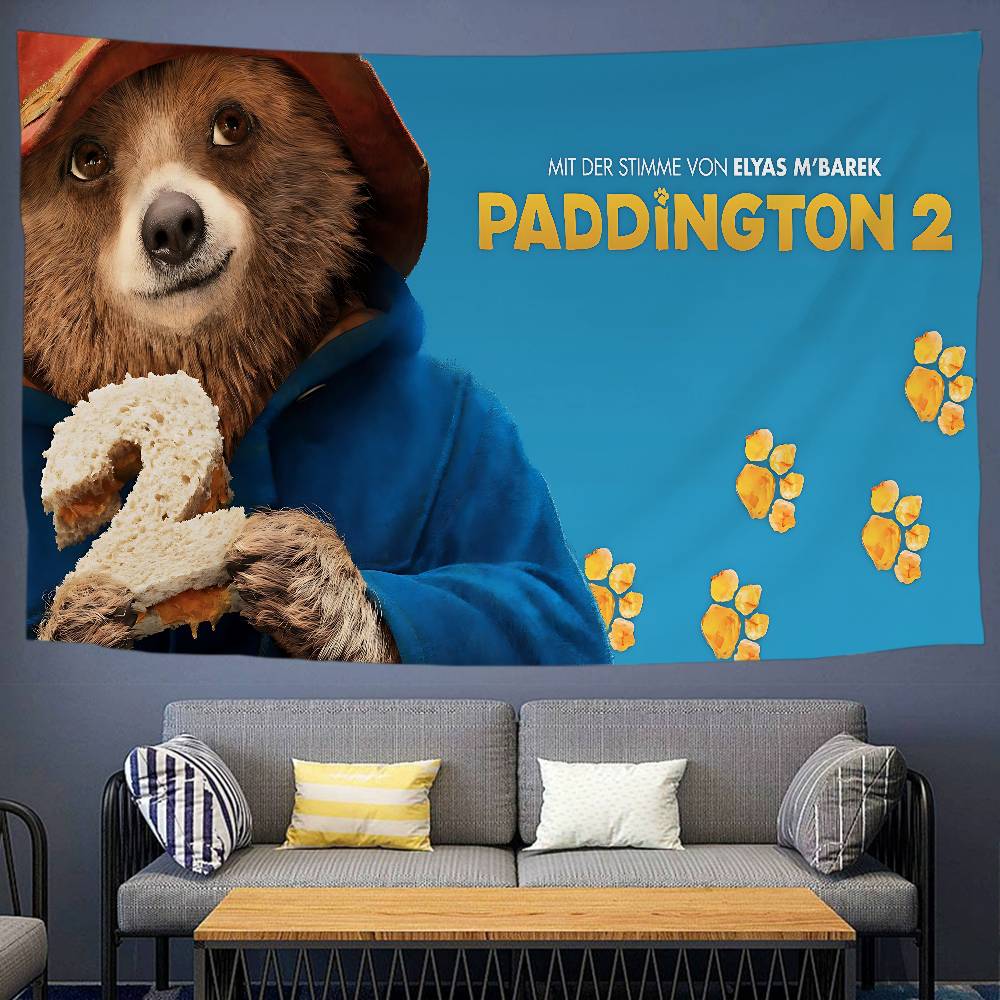 PPaddington Bear Chart Tapestry For Living Room Home Dorm Decor Art Home Decor