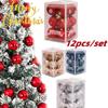 12Pcs/set Christmas Balls Christmas Tree Decoration Xmas Tree Ball Home Party Gift Hanging Pendant New Year Accessories Ornament