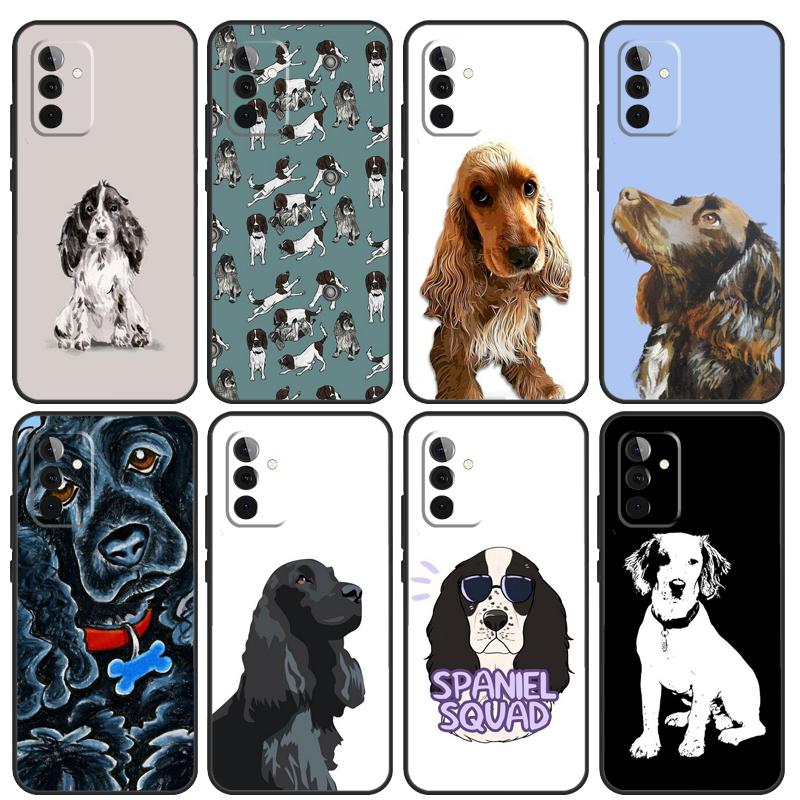 Cartoon Cocker Spaniel Case For Samsung Galaxy A54 A53 A52 A34 A32 A72 A13 A23 A14 A33 A12 A22 A71 A51 Phone Cover