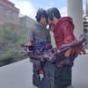 Naruto Sasuke Uchiha Brother Reconciliation Summon Series anime figures Fierce position Divine Rasengan can Move PVC toys Gift