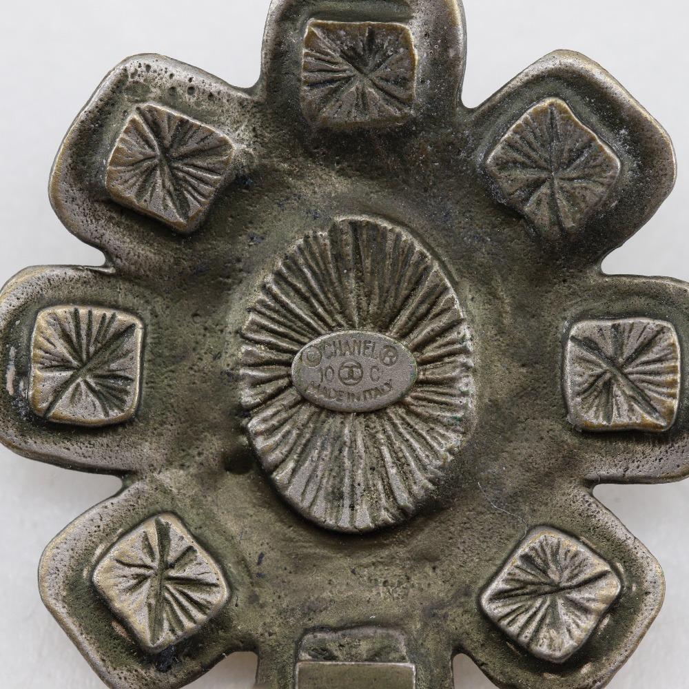 Chanel COCO Mark Earring Silver Metallic 20.3g Women Used