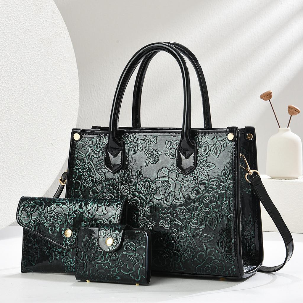Exquisite Embossed 3Piece Set Women's Bag Shoulder Crossbody Bags for Women Luxury Designer Messenger Bag Purses and Handbags