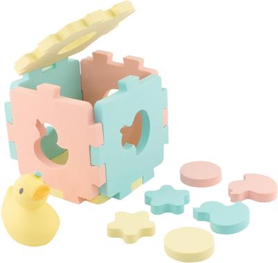Hashy TOPIN Hashy Lernspielzeug Sicher und Weich Bade-Puzzle-Figur mit Aufbewahrung (Entennetz)