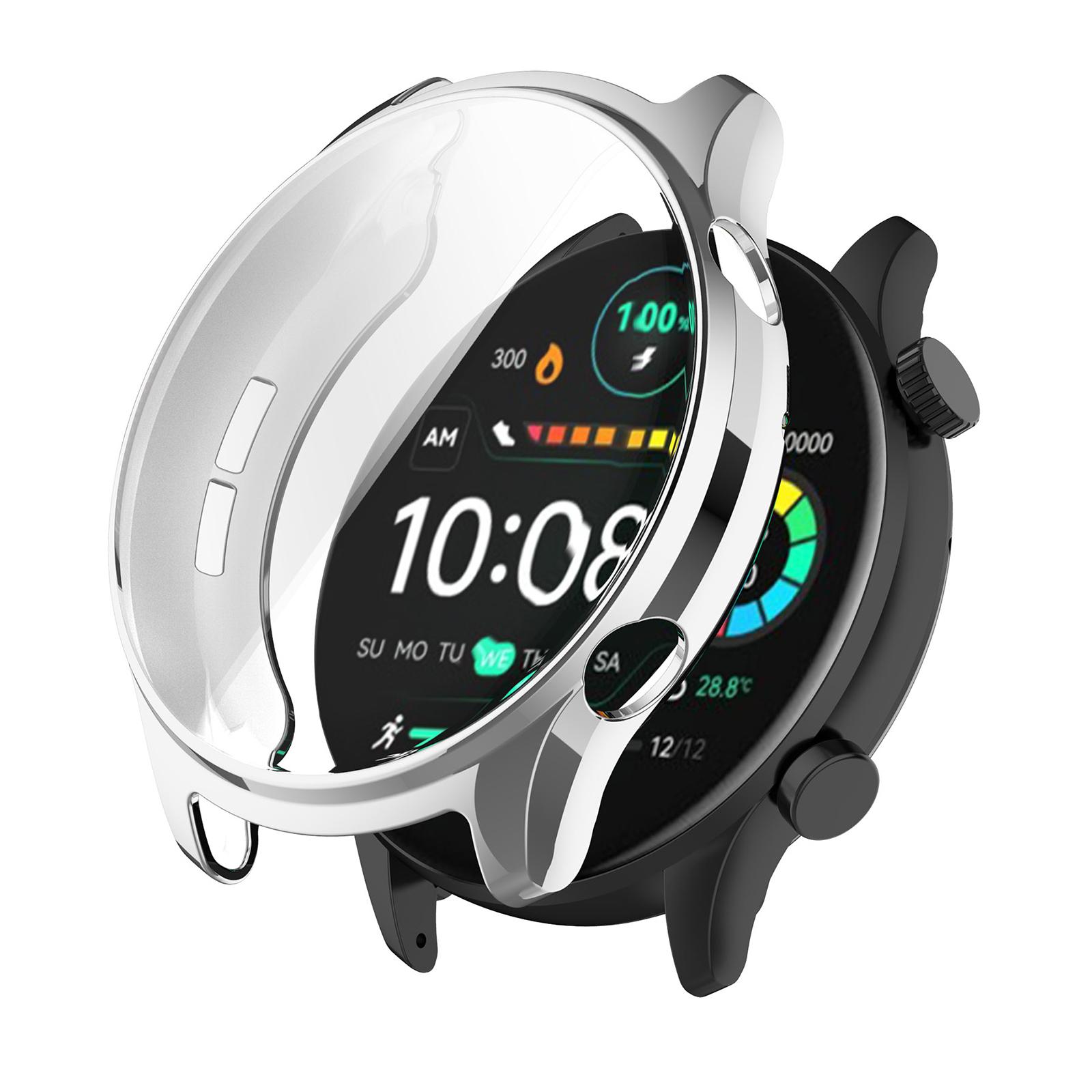 

М який чохол з ТПУ, захисний чохол-рамка для смартгодинників RT3 Solar Plus LS16, змінний аксесуар срібний