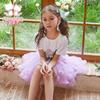 Fuluomi Girls' Bear Print Mesh Skirt Set