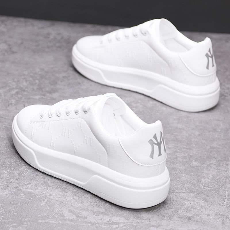 

Spring and summer breathable deodorant thick-soled sports and leisure board shoes non-slip heightening couple small white tide shoes 35