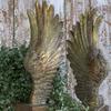 2 angel wings on a resin base decorative figurine