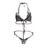 Lace three-point suit female sexy small breasts show big pure desire underwear cute pajama suit