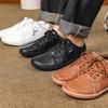Wide Toe Walking Shoes Business Casual Sports Shoes Waterproof Flats Teenagers  PU Leather Fashion White Shoes
