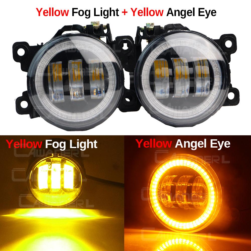 2 Pieces 30W 6000LM LED Fog Light Angel Eye Daylight For Suzuki Swift Sport 2007-2020 H11 Canbus Car Front Fog Lamp DRL Assembly