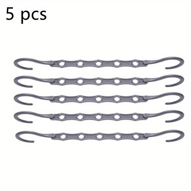 5 Holes Sturdy Plastic Clothes Closet Organizers and Storage, Space Saver Organization, College Dorm Room Essentials