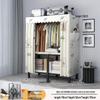 No-Assembly Wardrobe with Drawers: Foldable and Durable for Bedroom or Rental Room