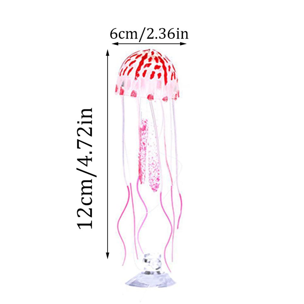Fish tank landscaping simulation jellyfish decoration silicone transparent fluorescent jellyfish
