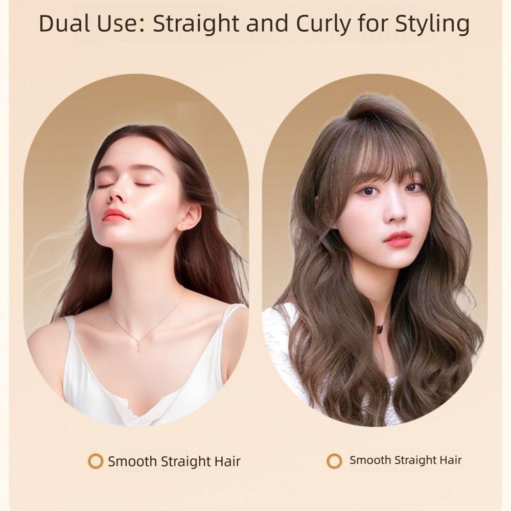 Quickly Heating Electric Hair Curler 2 in 1 Portable Flat Hair Iron  Fine Soft Short Hair