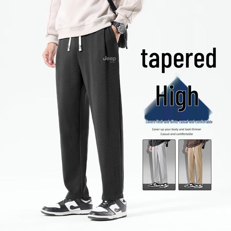 

JEEP SPIRIT Men s Heavyweight Waffle Straight Leg Printed Casual Pants M