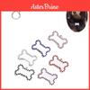 Diamond Edge Pet Dogs Tag Bone Shaped Anti Loss Jewelry Metal Pink Pendant Blue