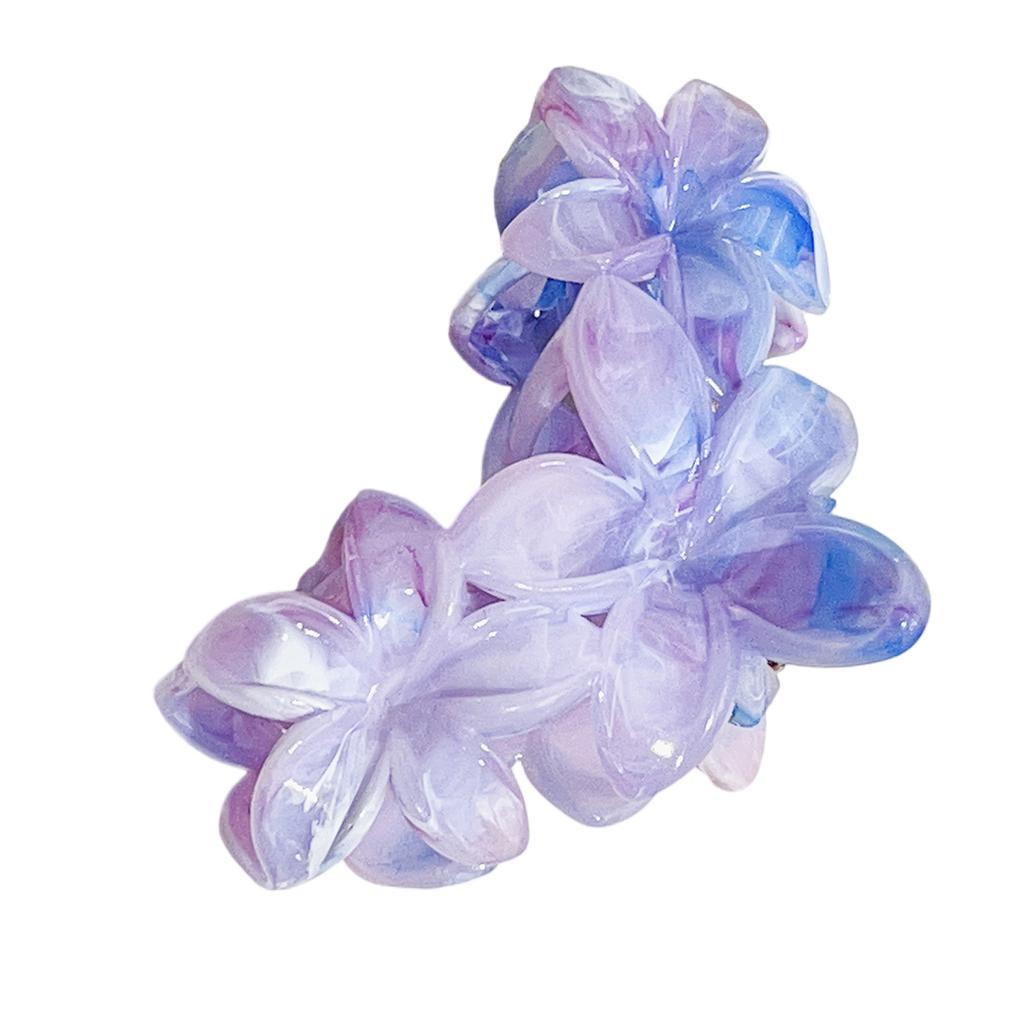Delicate Frangipani Pattern Hair Claw Clip Lightweight Plastic Hairpin for Women Girls Fashion Hair Accessories