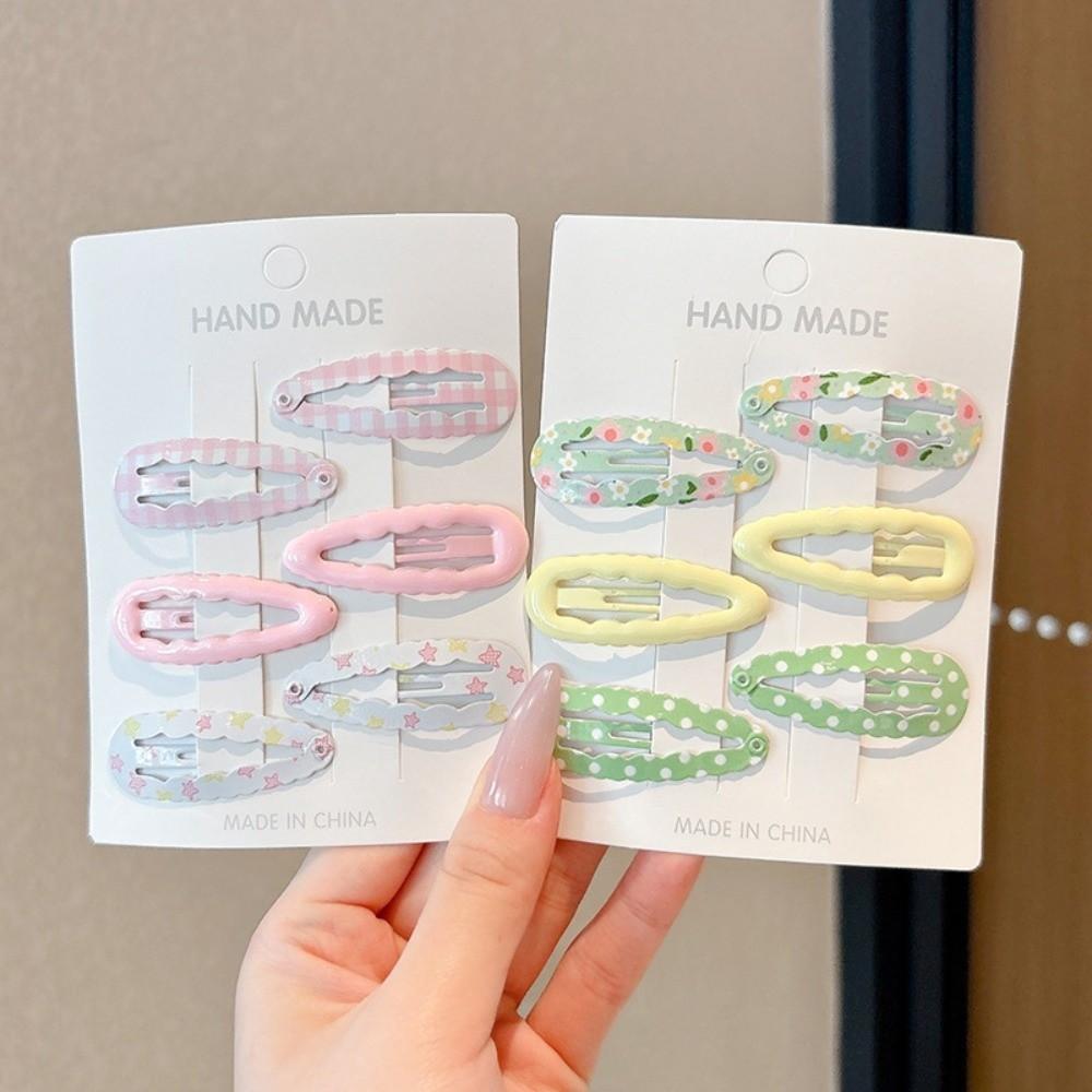 6Pcs/Set Non-Slip BB Clip Flower Barrette Cute Hairpin Women